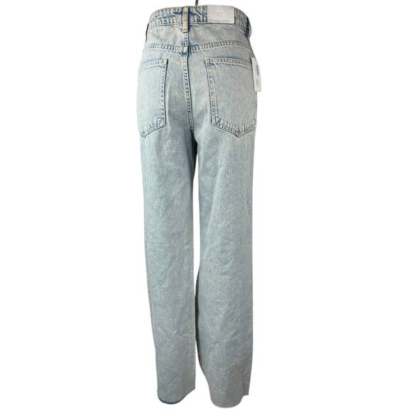 NEW WeWoreWhat Women's Rigid Denim Light Wash Distressed High Rise Dad Jeans  28 - Picture 3 of 7